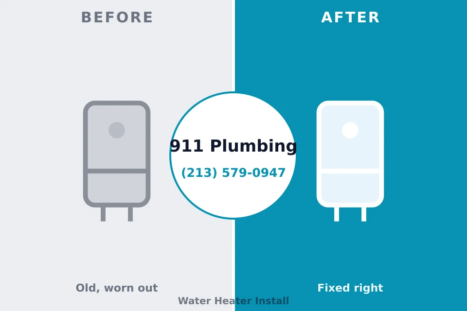 Before and after: plumbing repair Gilbert, IA